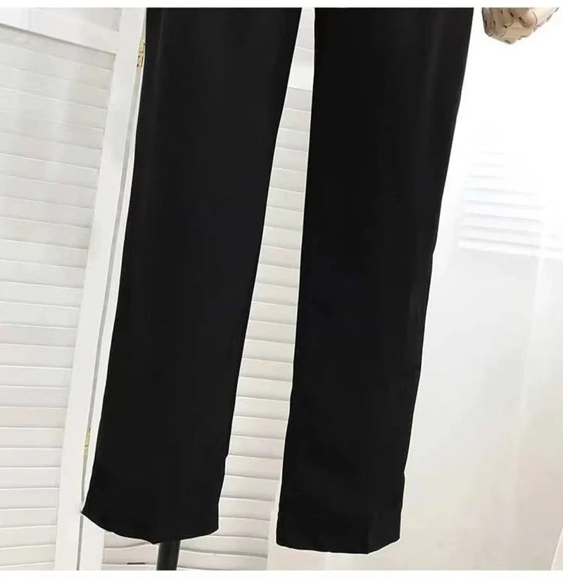 Calça formal com cores pastéis