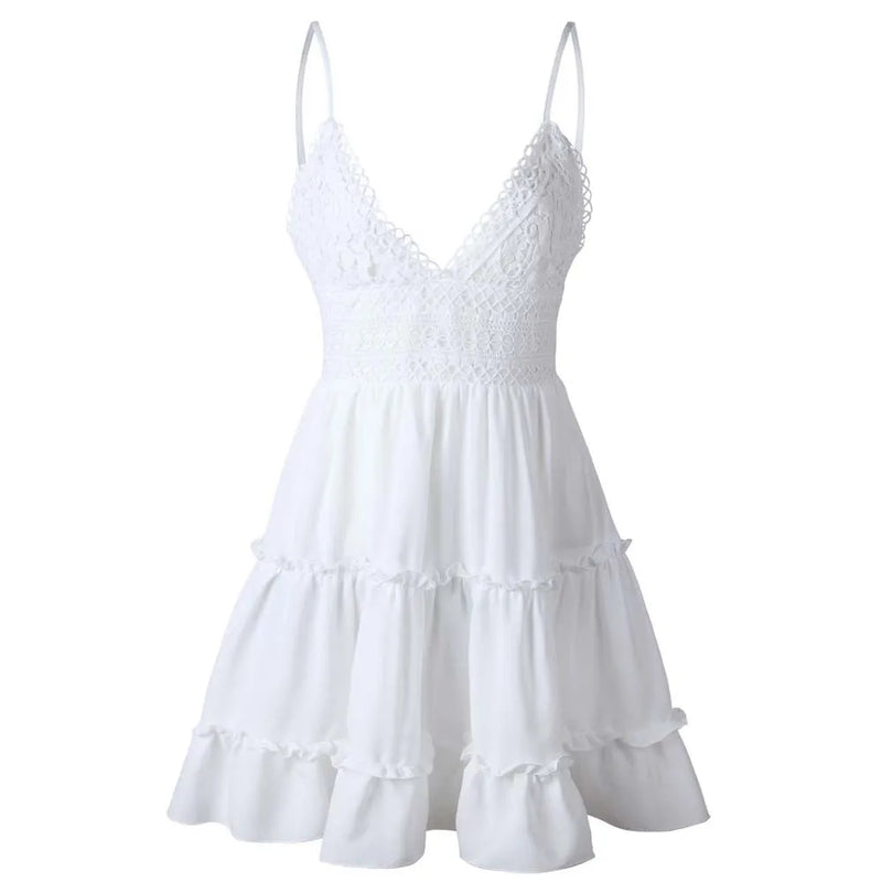 Vestido Branco Praiano de renda