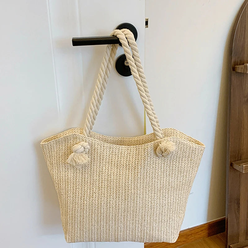 Bolsa de ombro estilo praiano