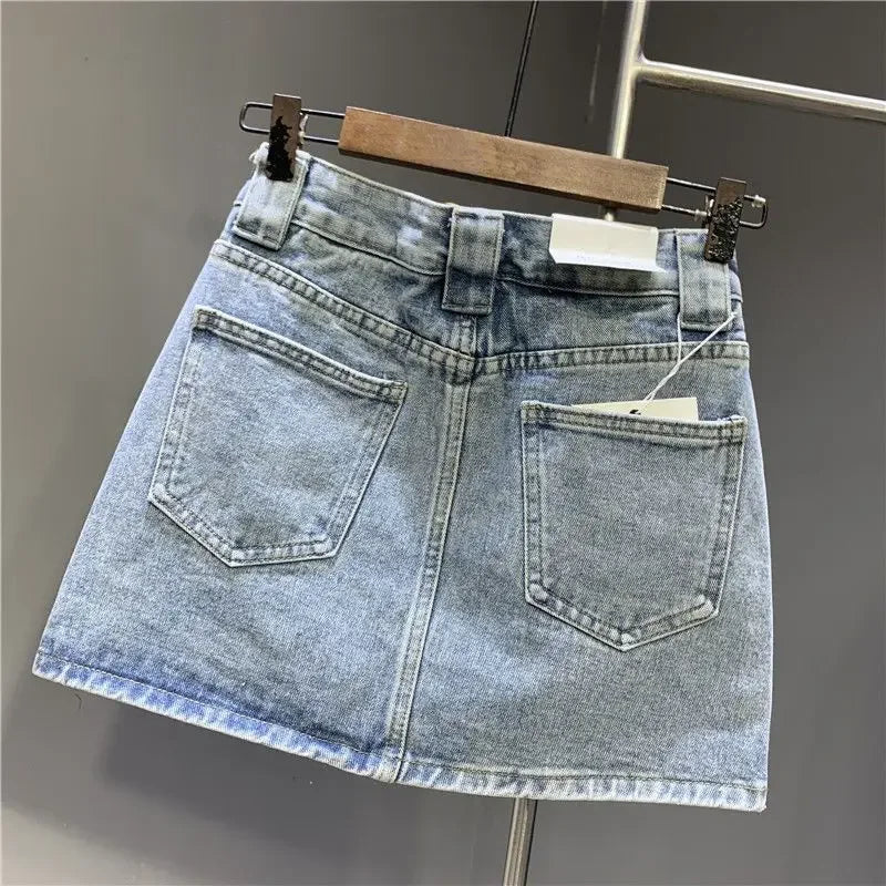 Mini saia jeans