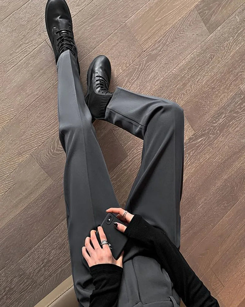 Calça elegante e formal com cintura alta